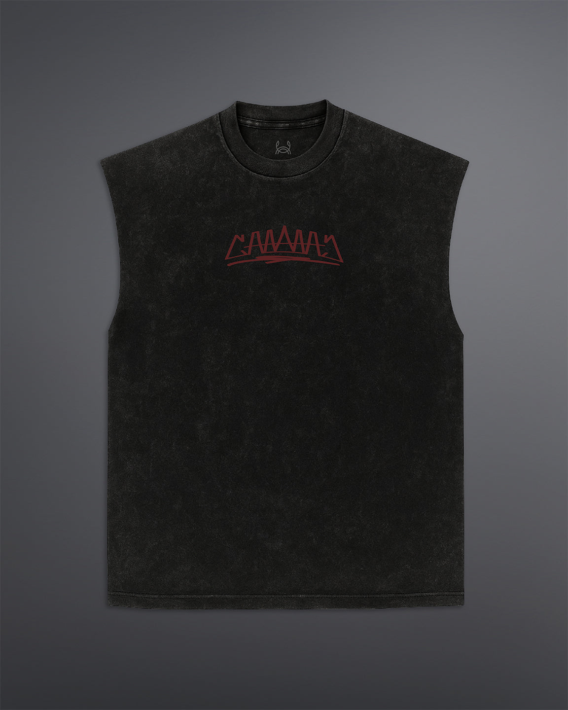 Acid Wash Vest Black
