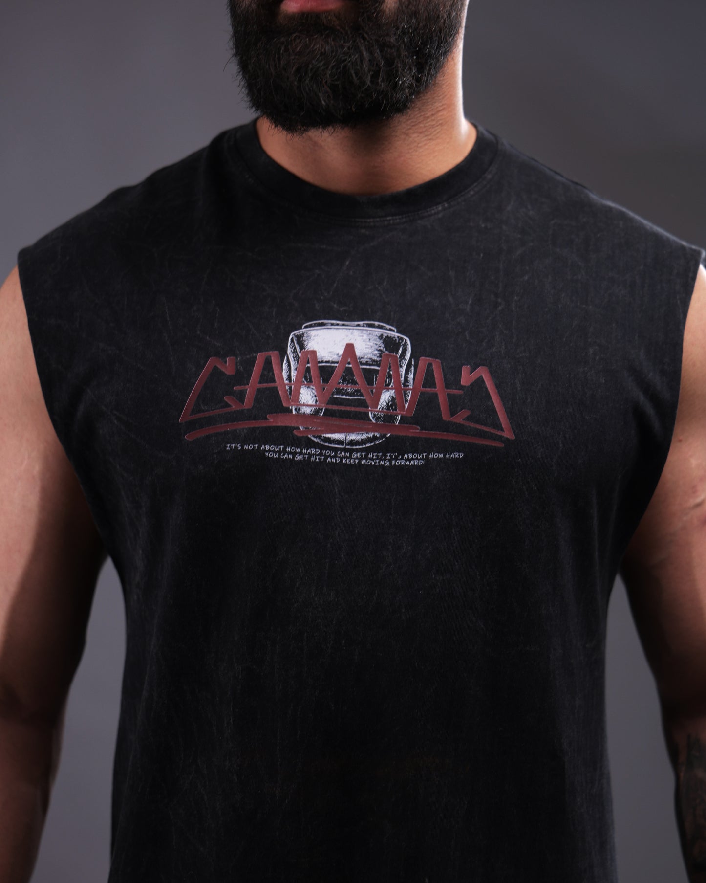 Acid Wash Tank Top Black