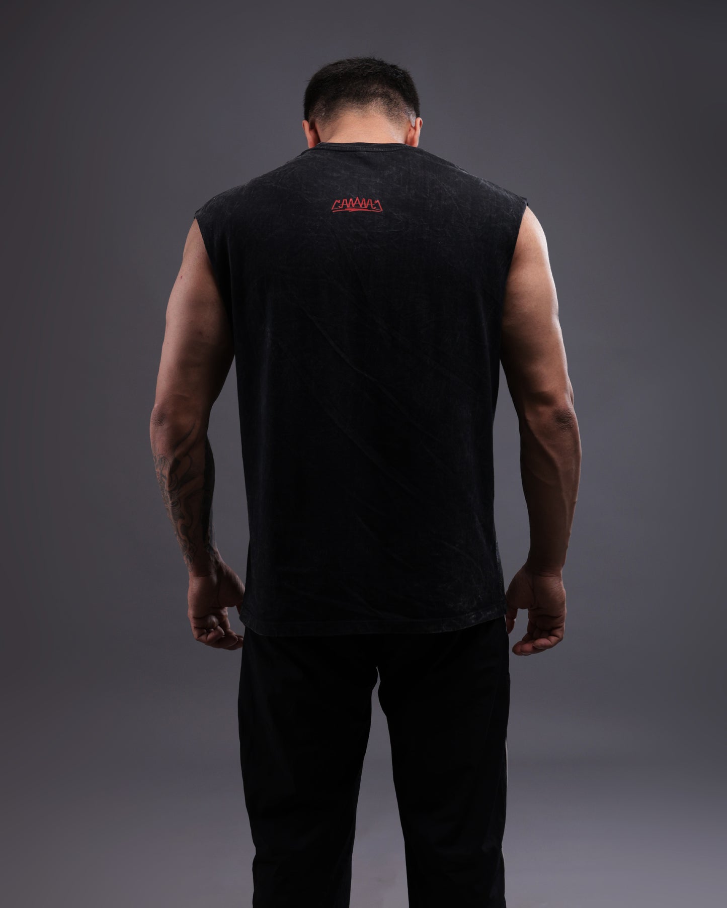 Acid Wash Tank Top Black