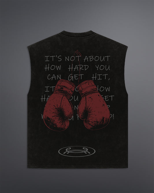 Acid Wash Tank Top Black 