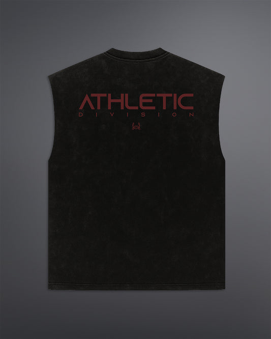 Acid Wash Vest Black 