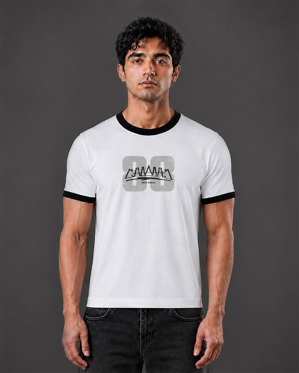 88 Cropped Ringer tee [WHITE]