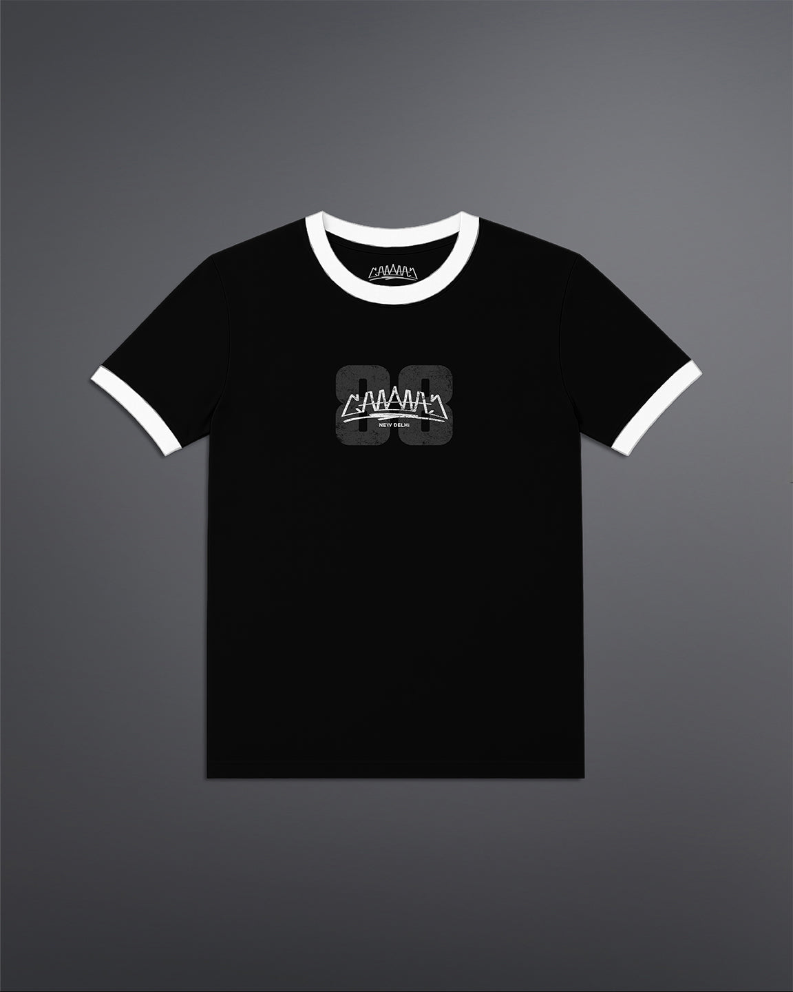 88 Cropped Ringer tee [BLACK]