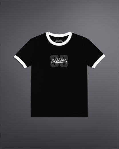 88 Cropped Ringer tee [BLACK]