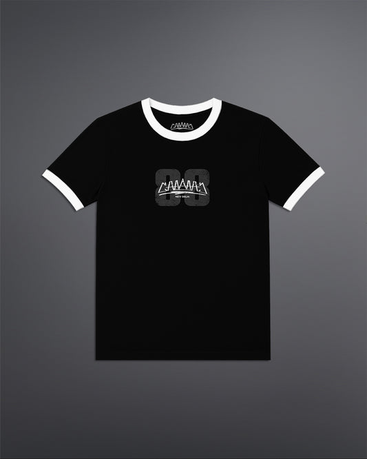 88 Cropped Ringer tee [BLACK]