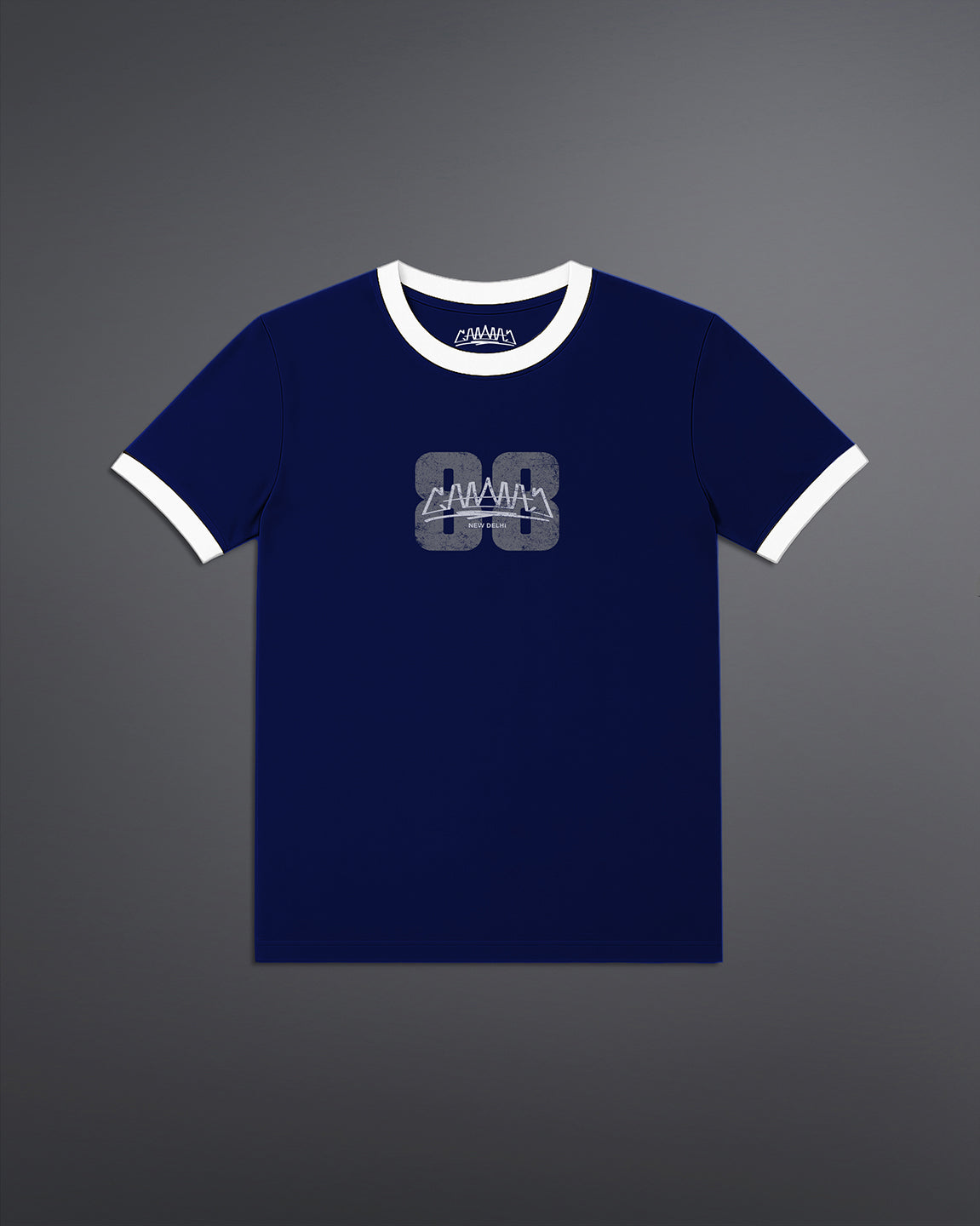 88 Cropped Ringer tee [NAVY BLUE]