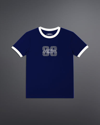 88 Cropped Ringer tee [NAVY BLUE]