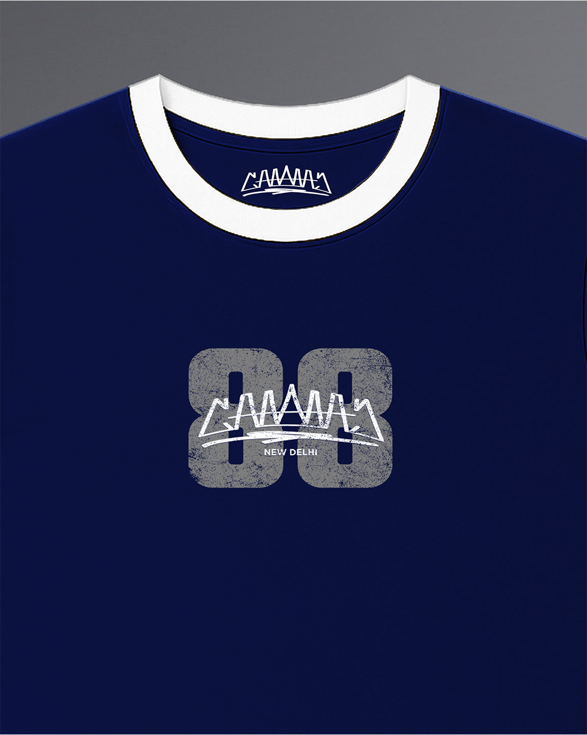 88 Cropped Ringer tee [NAVY BLUE]