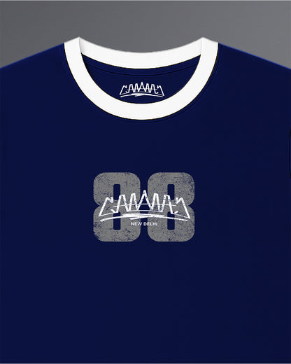 88 Cropped Ringer tee [NAVY BLUE]
