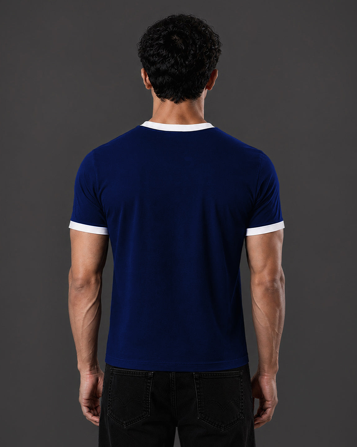 88 Cropped Ringer tee [NAVY BLUE]