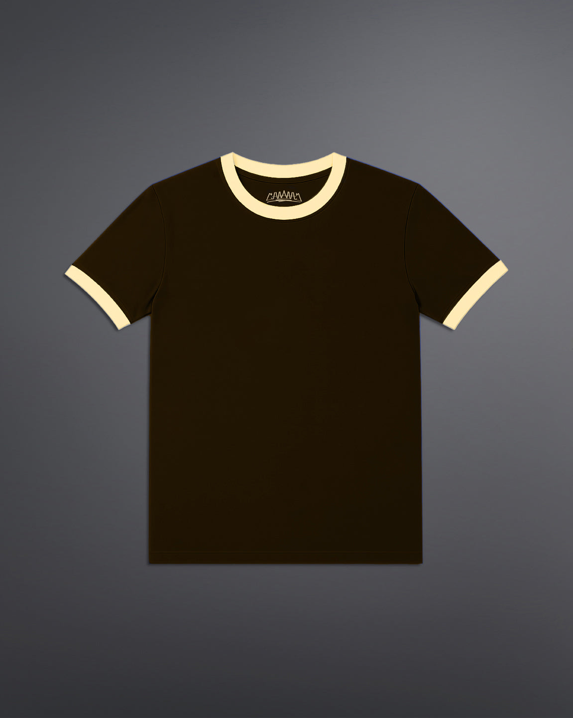 Cropped Ringer tee [BROWN/BEIGE]