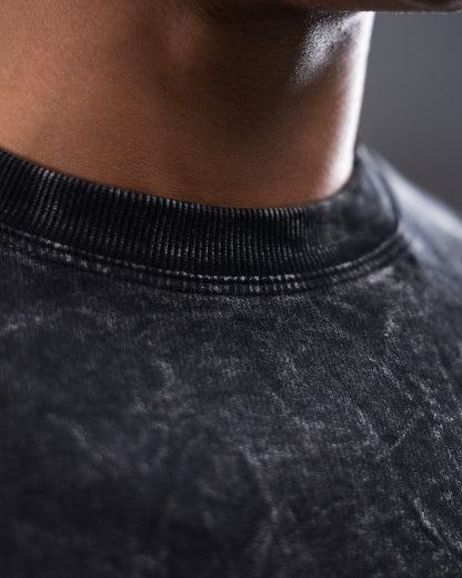 Crypted Glyph Oversized tee [ACID WASHED-SILENT ASH]