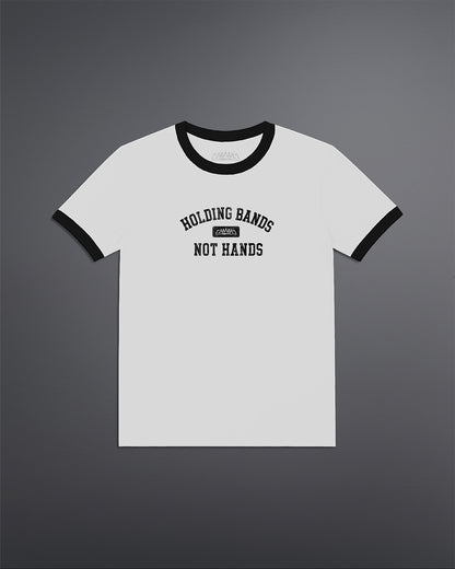 Holding Bands Cropped Ringer tee [WHITE]