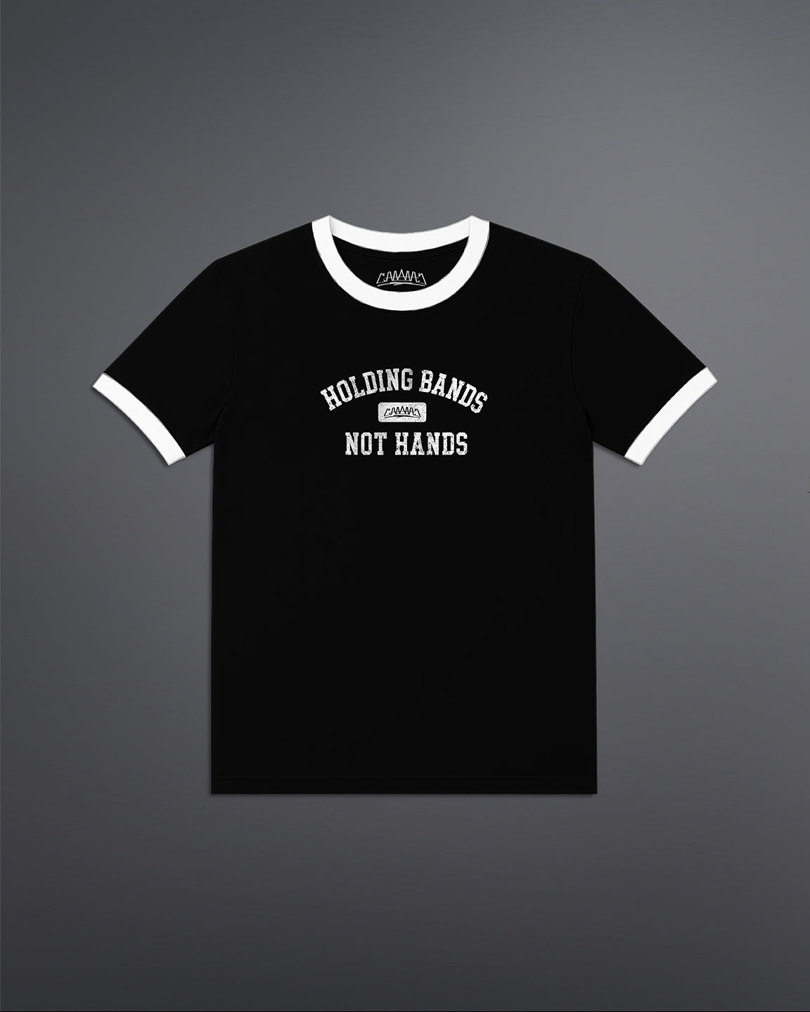 Holding Bands Cropped Ringer tee [BLACK]