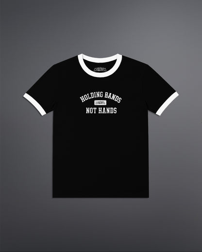 Holding Bands Cropped Ringer tee [BLACK]