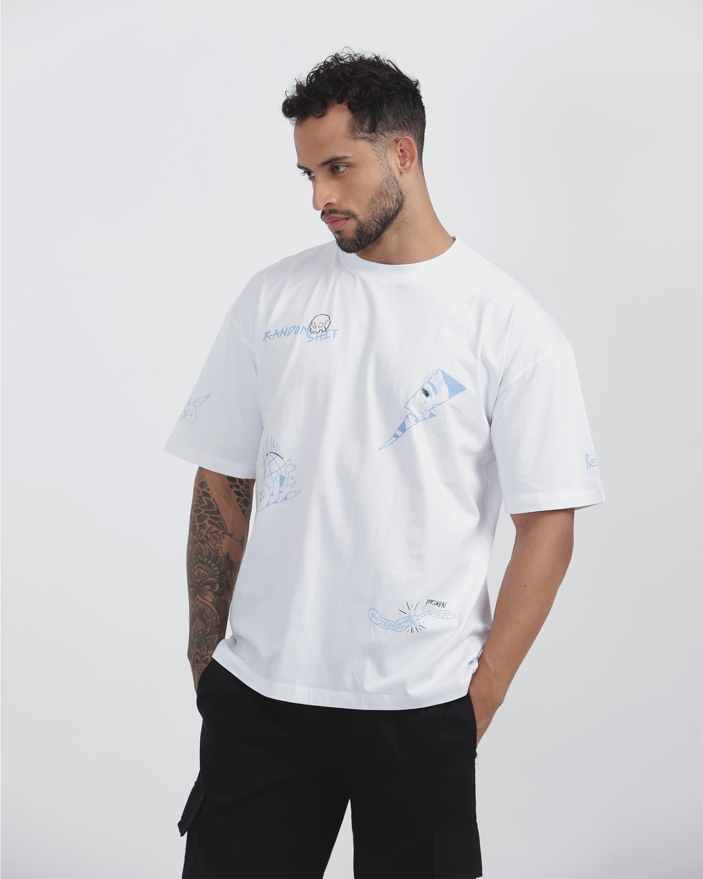 Random Shit Oversized Tee [white]