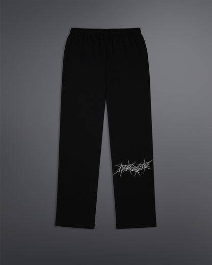 Spiked Cage Sweatpants  [BLACK]