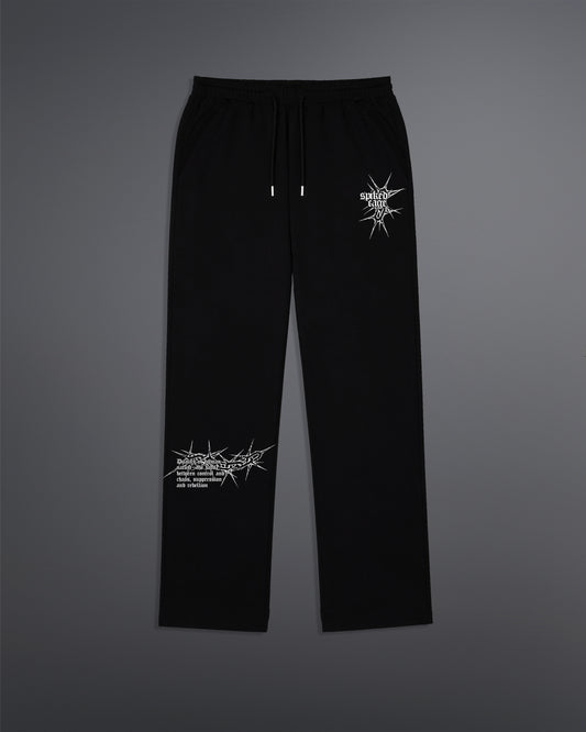 Spiked Cage Sweatpants  [BLACK]
