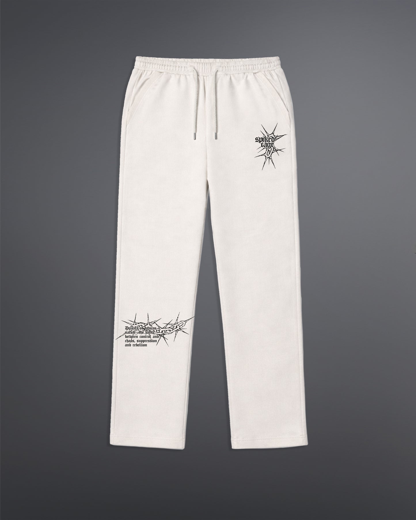 Spiked Cage Sweatpants  [OFF-WHITE]