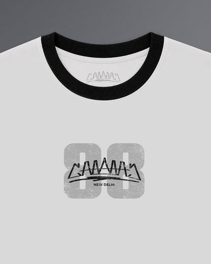 88 Cropped Ringer tee [WHITE]