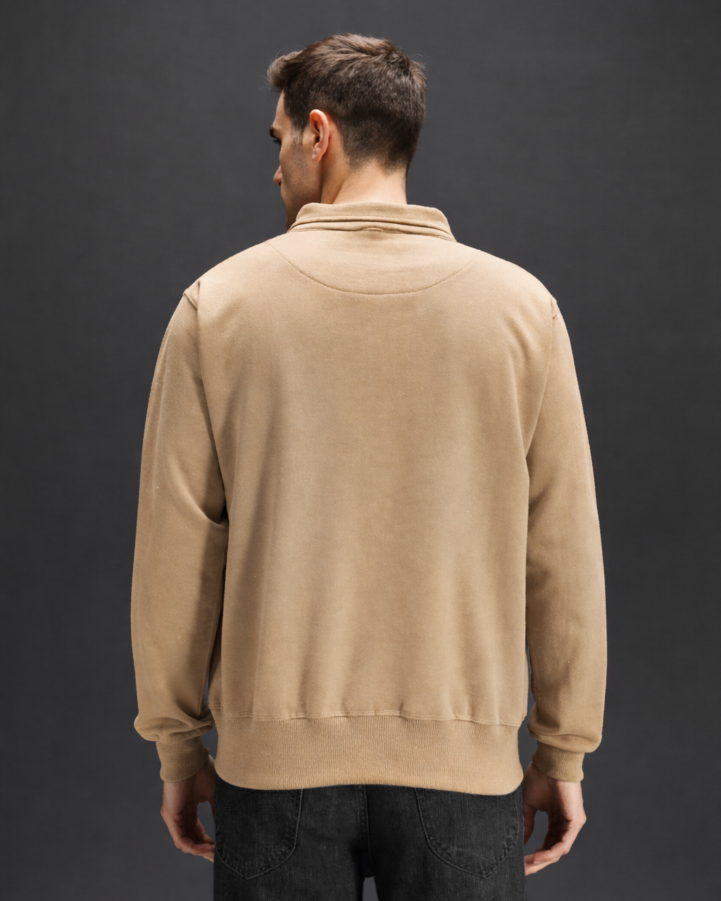 Collar Sweatshirt [BEIGE]