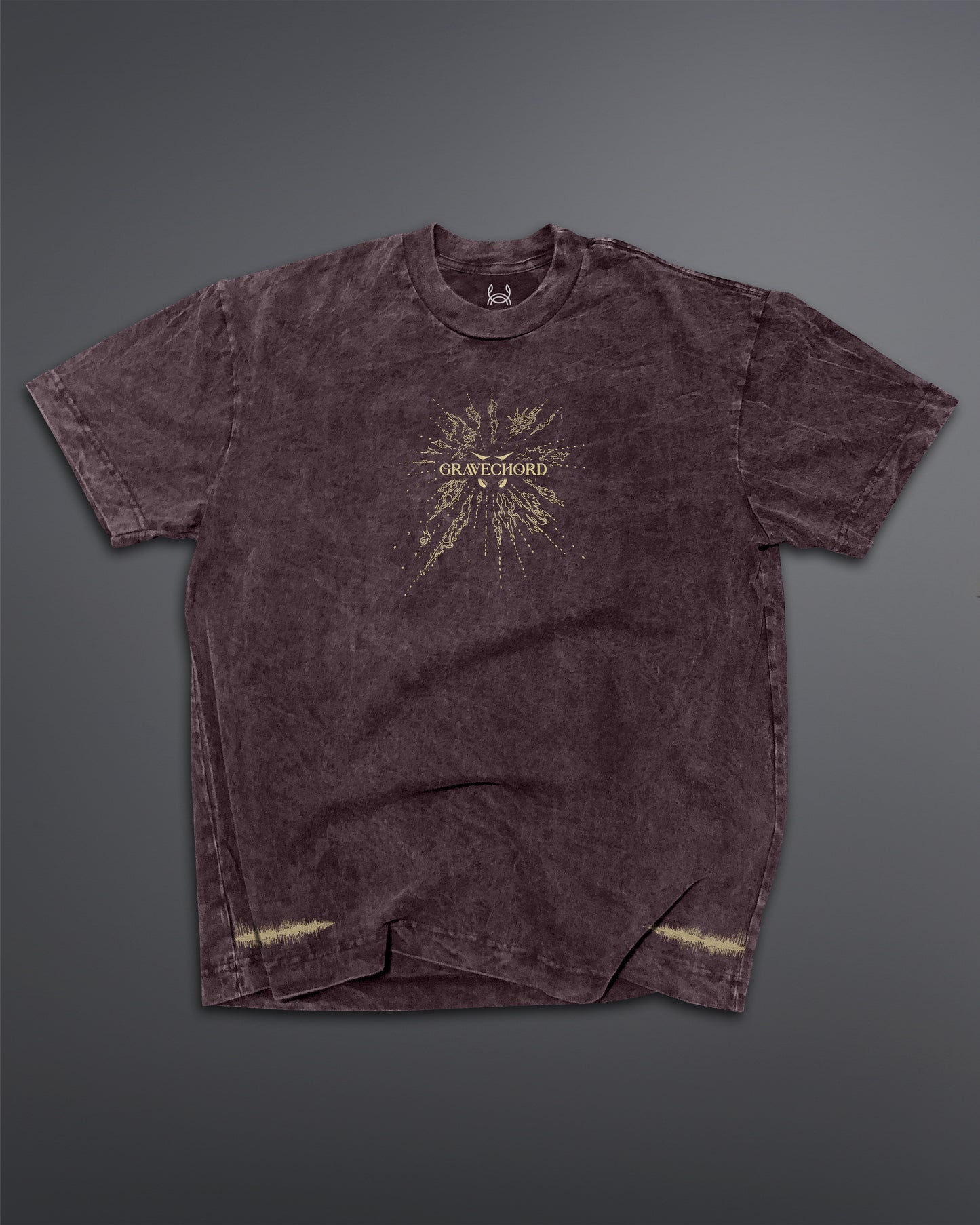 GRAVECHORD Oversized Tee [ACID WASHED-BLOODSTONE]