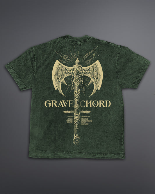 Gravechord oversized acid-wash t-shirt green