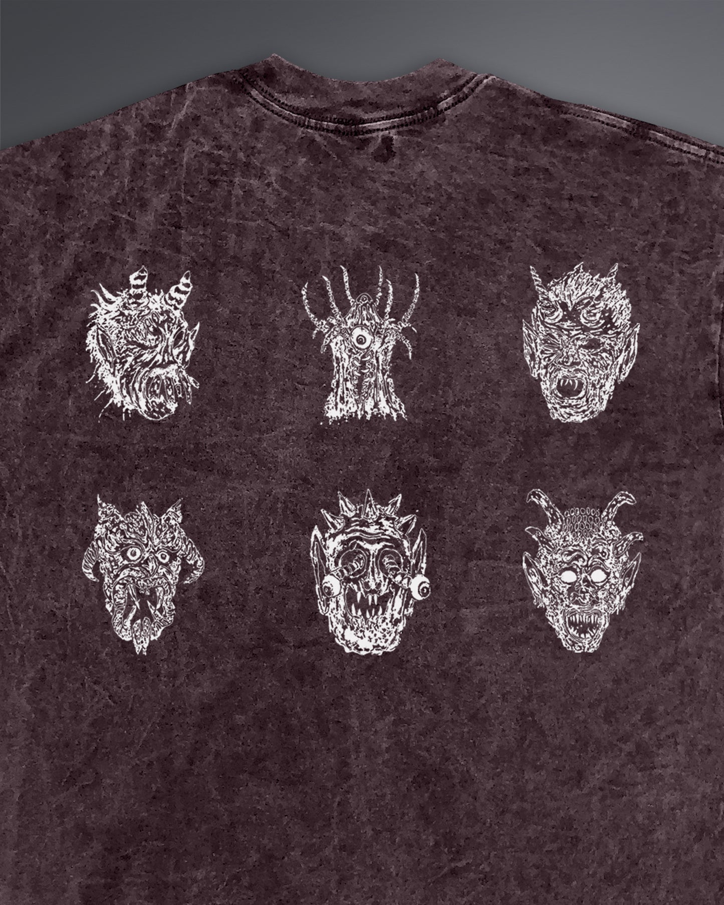 Malignant Prophecy Oversized tee [ACID WASHED-BLOODSTONE]