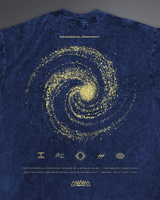 Primordial Prophecy Oversized tee [ACID WASHED-COSMIC BLU]