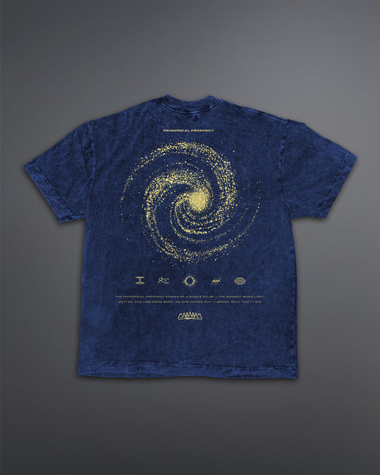 Primordial Prophecy Oversized tee [ACID WASHED-COSMIC BLU]