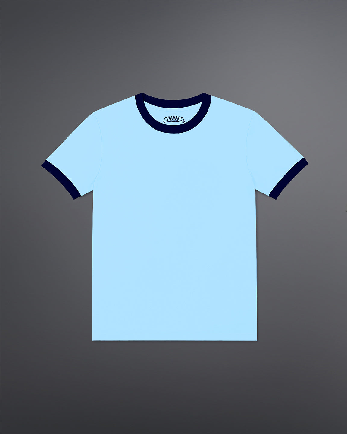 Cropped Ringer tee [AQUA/NAVY]