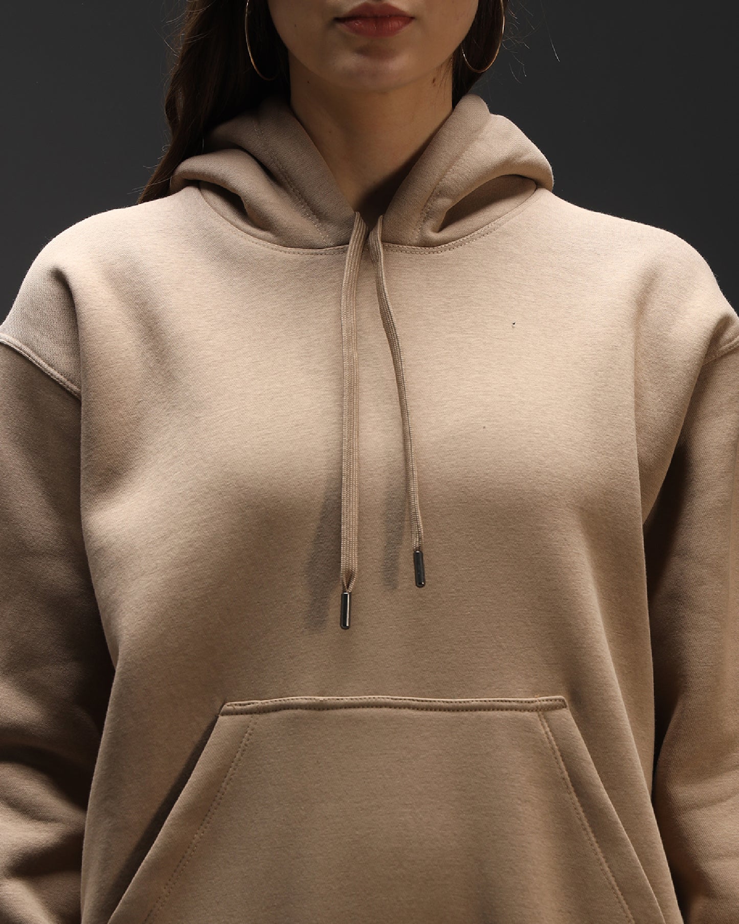 Beige Oversized Hoodie