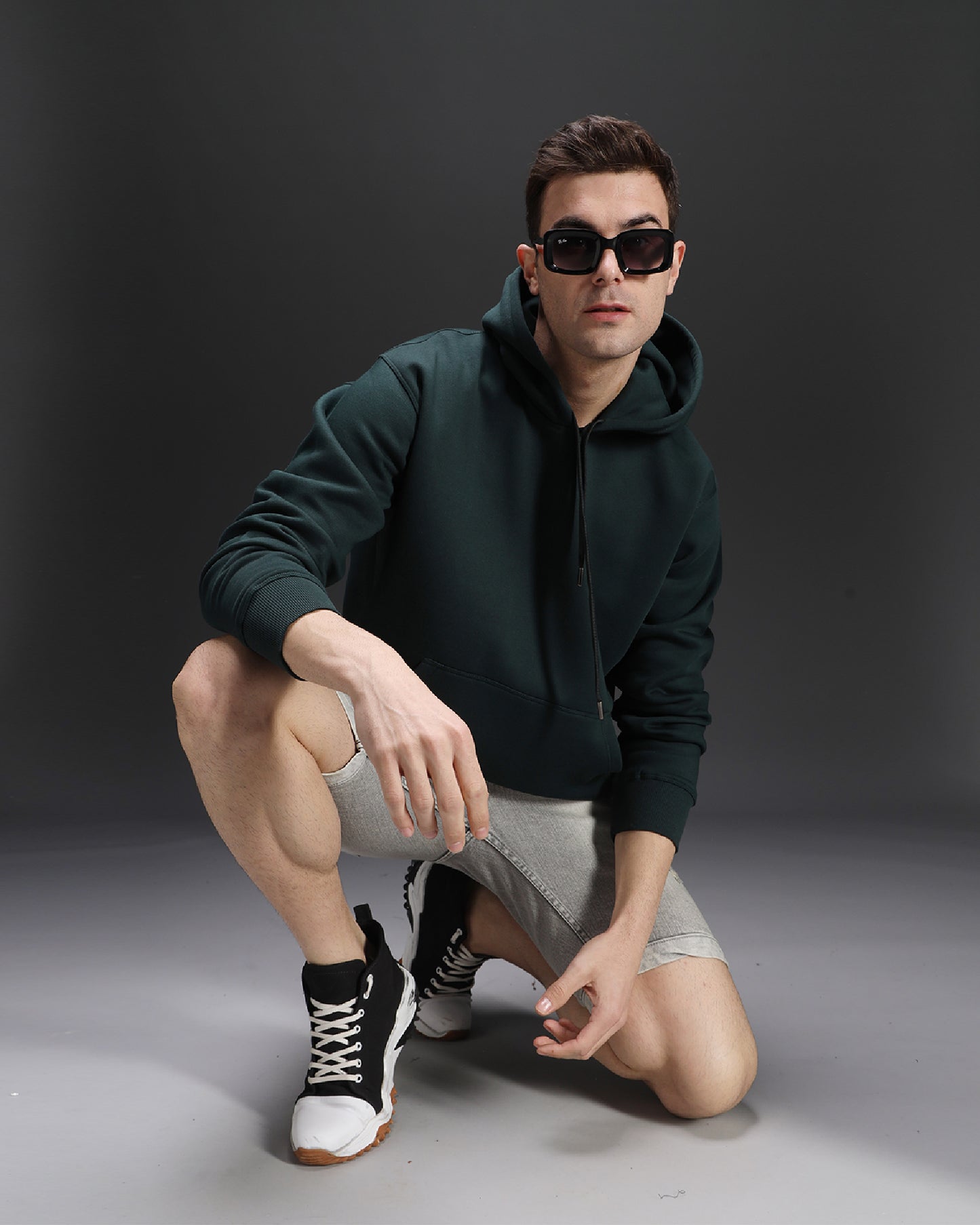 Bottle Green Oversized Hoodie