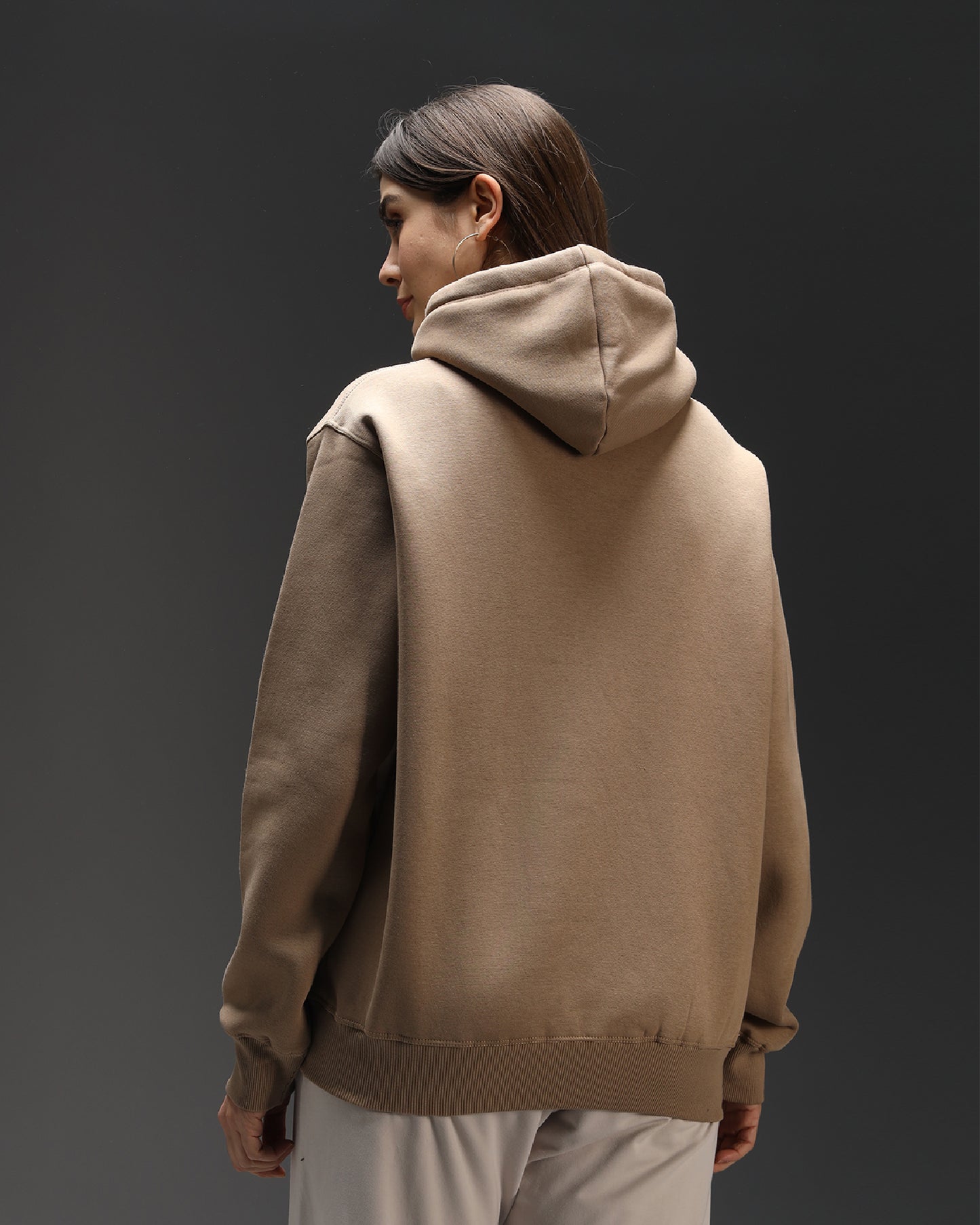 Beige Oversized Hoodie