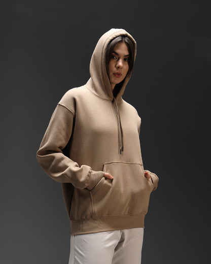 Beige Oversized Hoodie