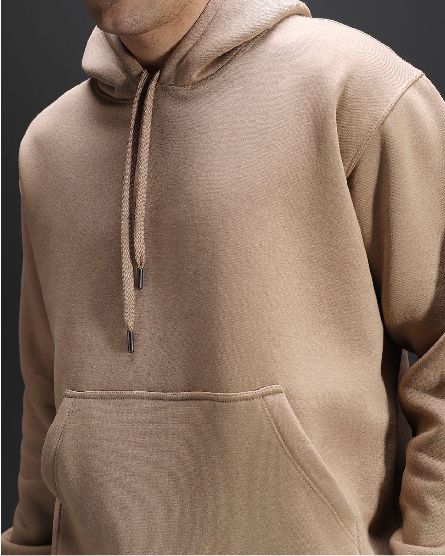 Beige Oversized Hoodie