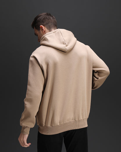 Beige Oversized Hoodie