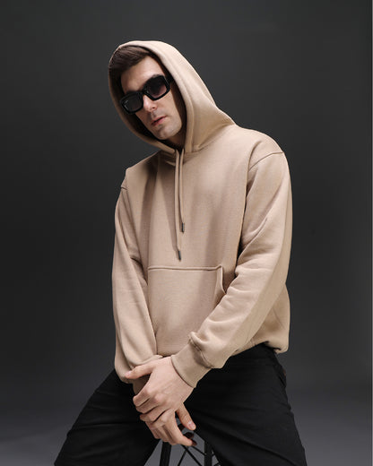 Beige Oversized Hoodie