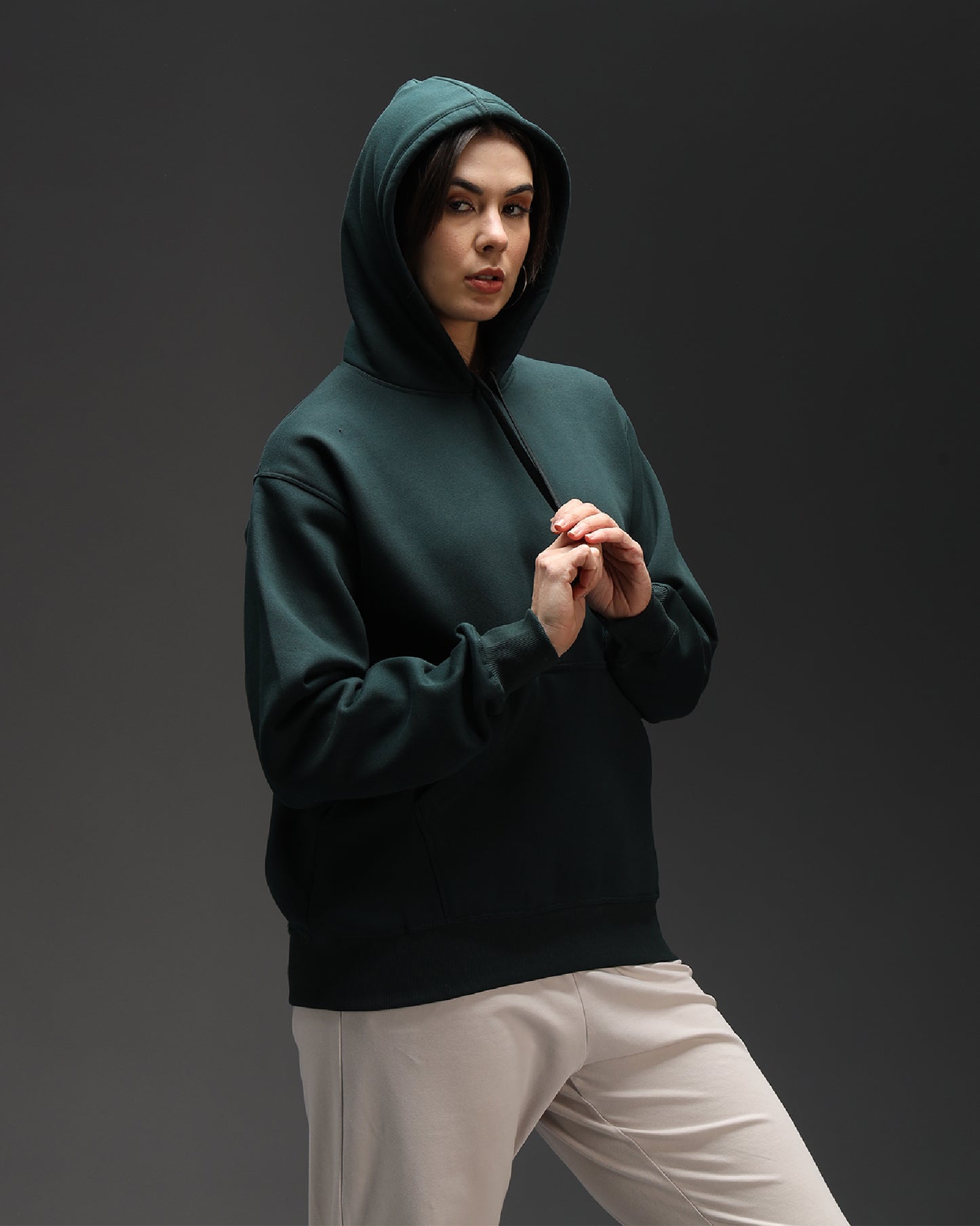 Bottle Green Oversized Hoodie