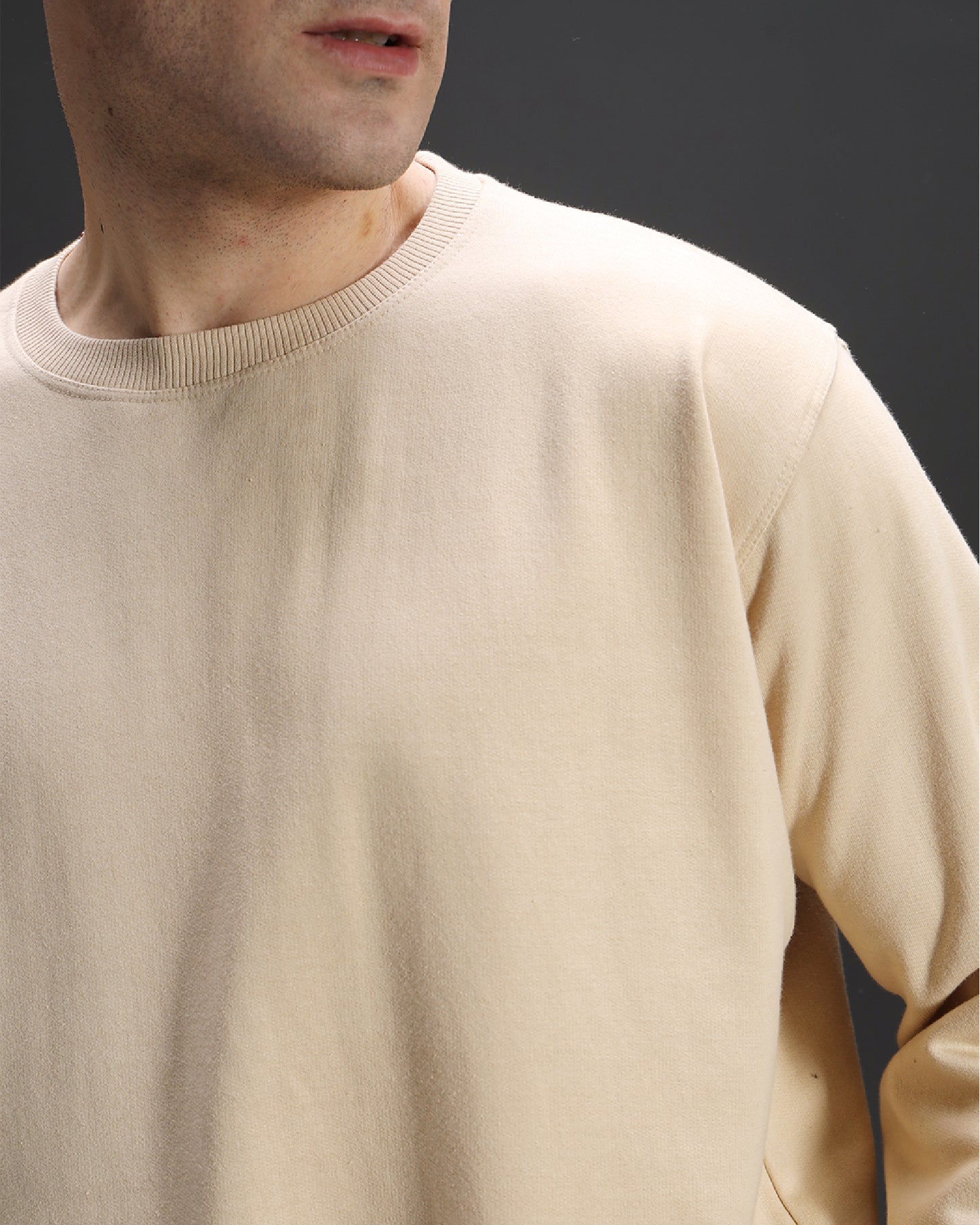 Beige Oversized Sweatshirt