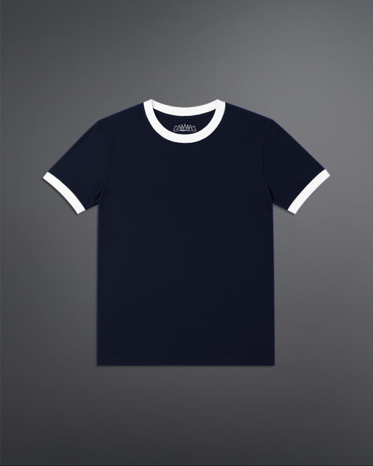Cropped Ringer tee [NAVY/WHITE]