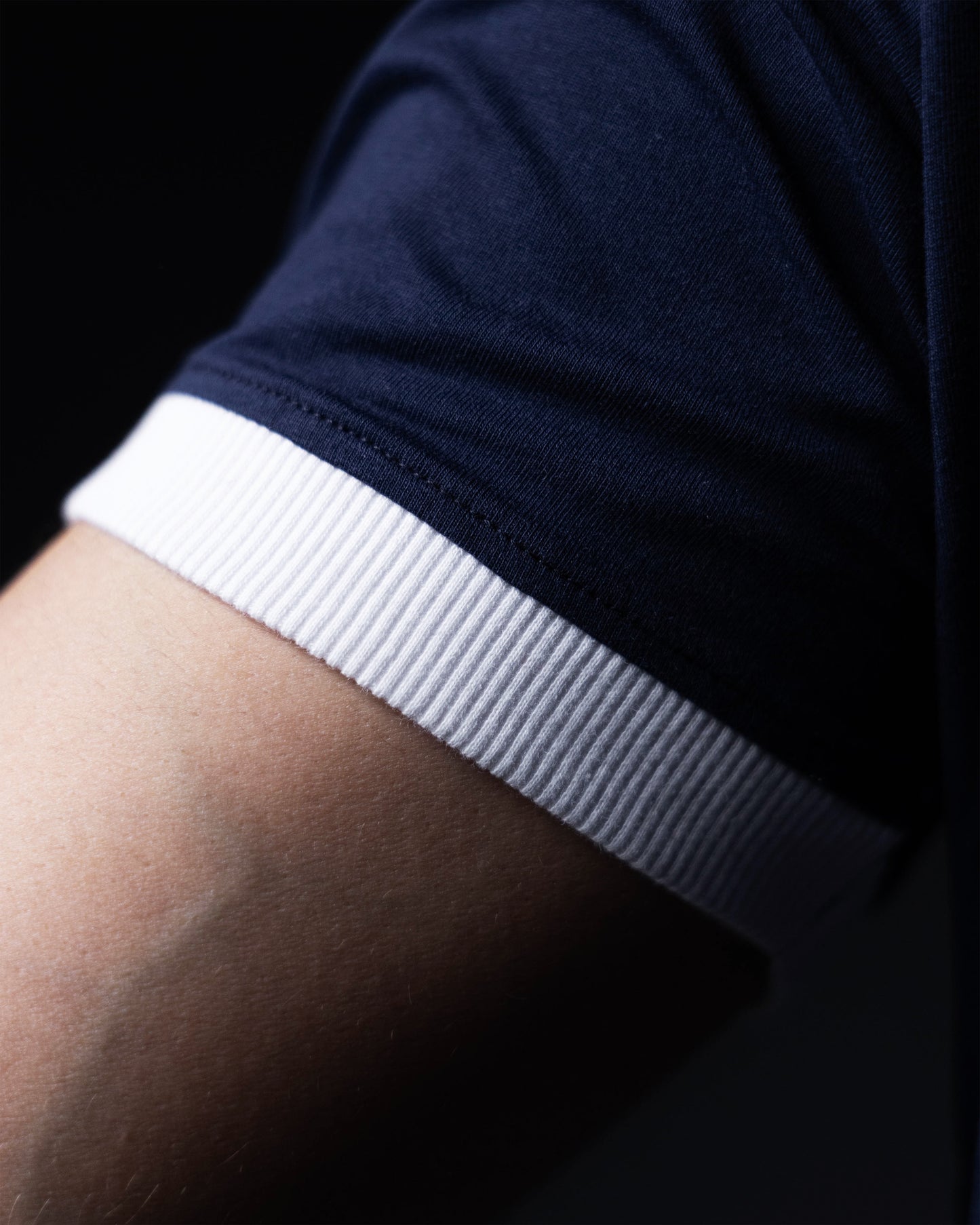 Cropped Ringer Tee Duo [NAVY+WHITE]