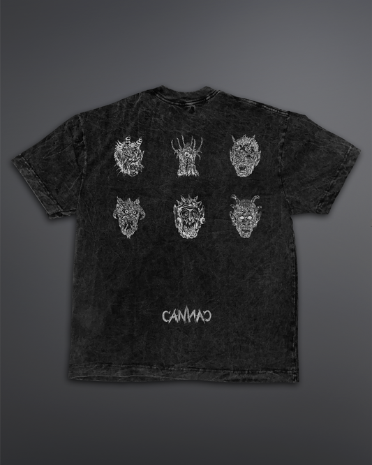 Acid Wash T-Shirt Malignant Prophecy Black