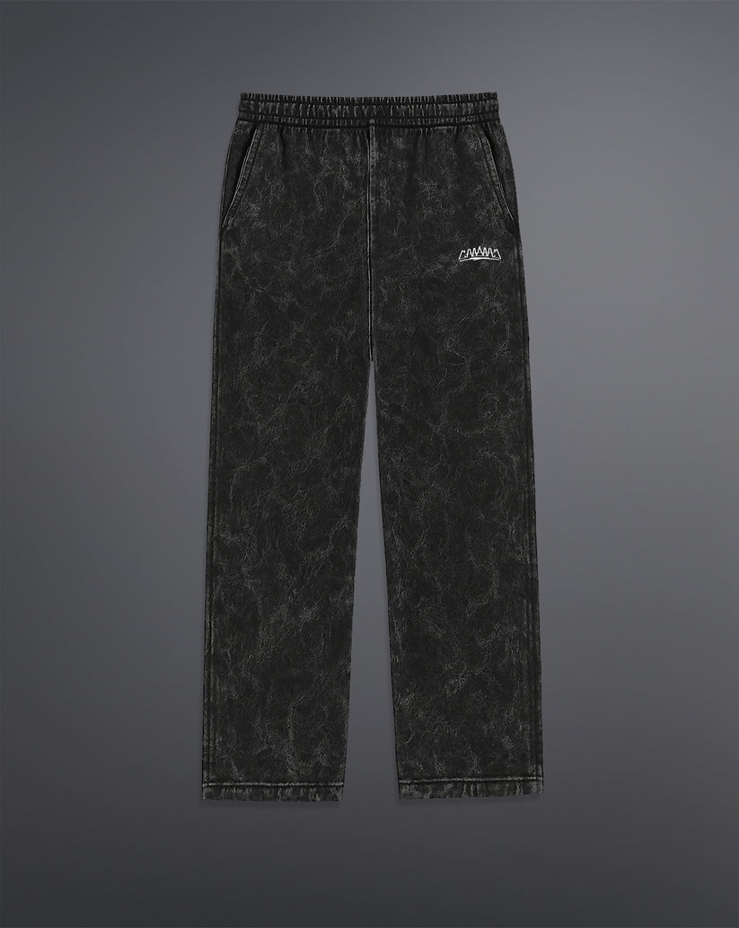 Core Acid-Washed Sweatpants [BLACK ASH] – Cannac
