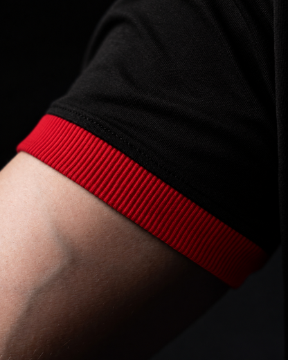 Cropped Ringer tee [BLACK/RED]