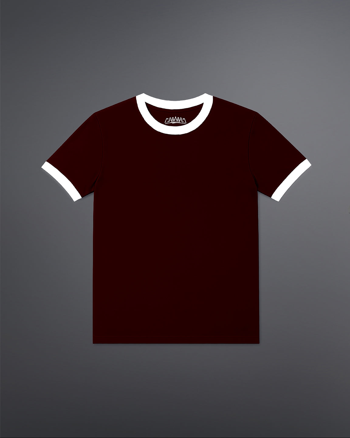 Cropped Ringer tee [MAROON/WHITE]