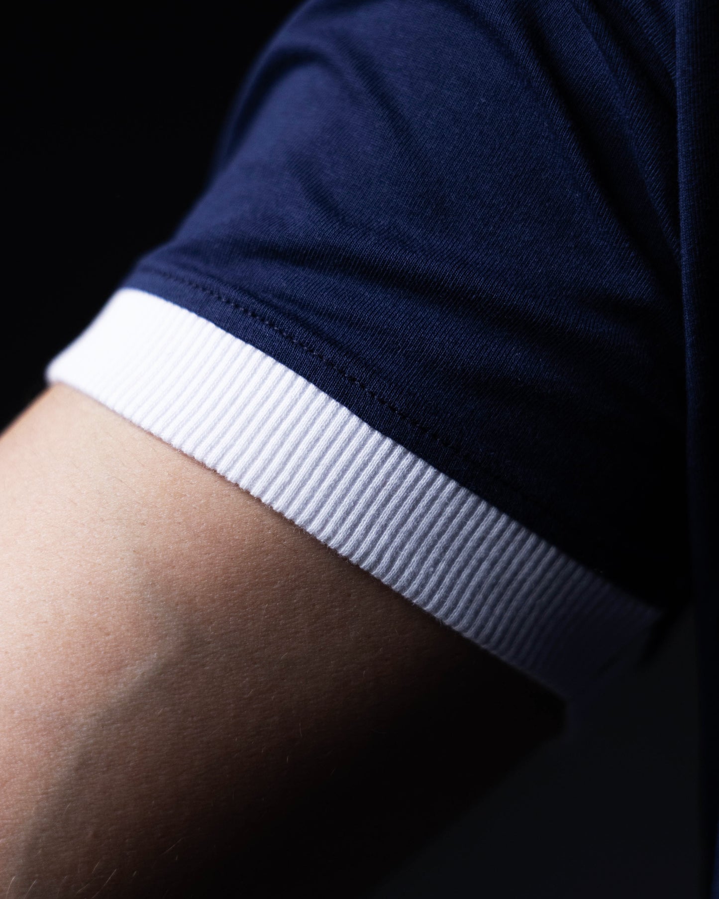 Cropped Ringer Tee Duo [NAVY+WHITE]