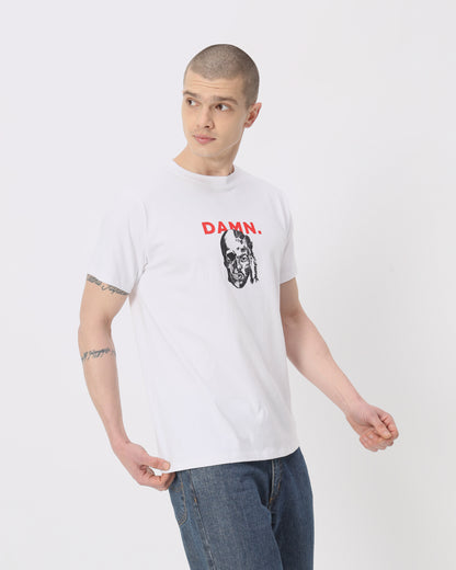 Damn Regular Fit Graphic Tee [white]