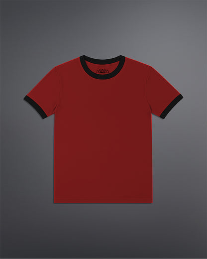 Cropped Ringer tee [RED/BLACK]