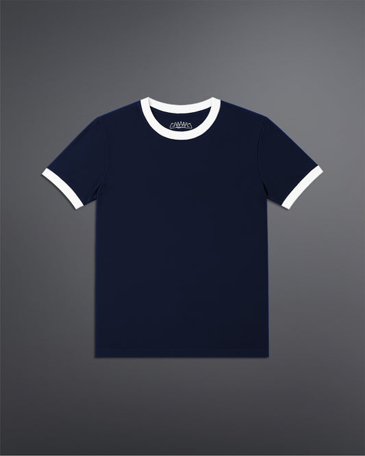 Cropped Ringer tee [NAVY/WHITE]
